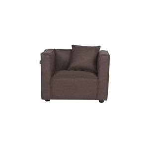 Elias Børnestol 60 cm - Brun Stof