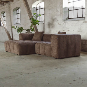 Bora Sofa - Brun - Venstrevendt - 240 cm