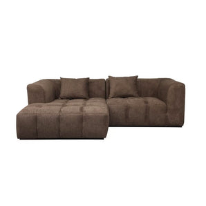Bora Sofa - Brun - Venstrevendt - 240 cm