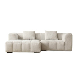 Bora Sofa i Beige Boucle - Venstrevendt - 240 cm