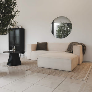 Ollie Sofa - Lys Bredriflet Fløjl 230 cm
