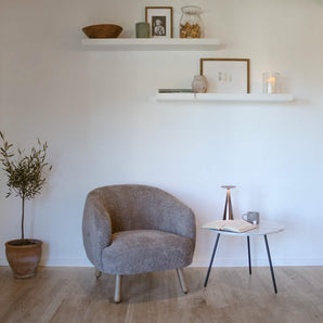 Luca Loungestol - Grå Bouclé