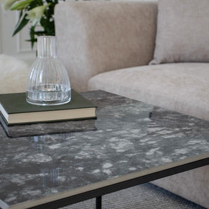 Victor Hjørnebord - Grå Keramik 60 cm