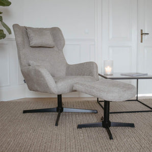 Elvin Fodskammel - Beige Stof