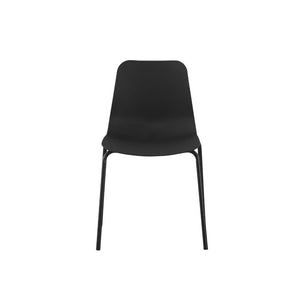 Karlo Spisebordsstol - Sort med sorte ben