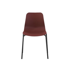 Karlo Spisebordsstol - Bordeaux med sorte ben