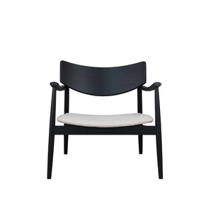 Lara Loungestol i Smoked eg m. Beige stof sæde