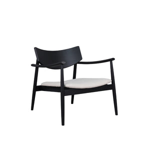 Lara Loungestol i Smoked eg m. Beige stof sæde