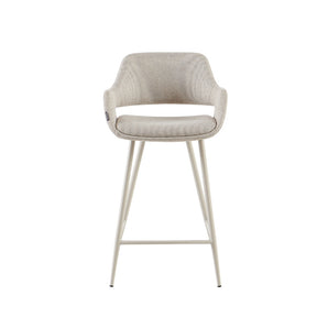 Luis Barstol - Beige Lumos med beige metalben