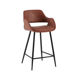 Luis Barstol - Cognac med sort stel