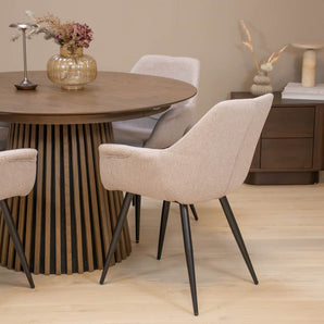 Luis Spisebordsstol - Beige Stof