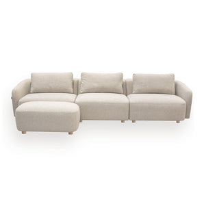 Nolio Modulsofa - Beige Bouclé inkl. puf - 315 cm
