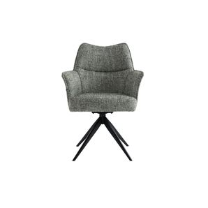 Selbu Spisebordsstol i Grøn Bouclé m. Sorte metal ben