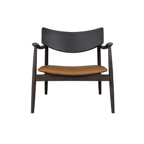 Lara Loungestol i Smoked eg m. Brun PU sæde