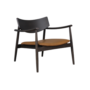 Lara Loungestol i Smoked eg m. Brun PU sæde