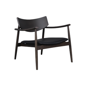 Lara Loungestol i Smoked eg m. Sort PU sæde