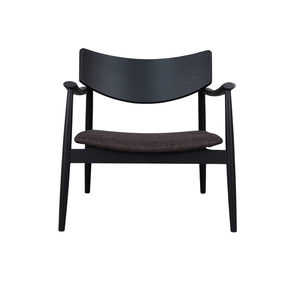 Lara Loungestol i Sort eg m. Brun stof sæde