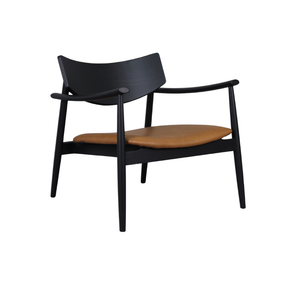 Lara Loungestol i Sort eg m. Brun PU sæde