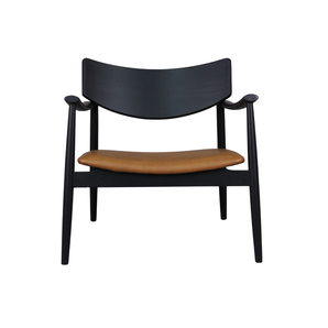 Lara Loungestol i Sort eg m. Brun PU sæde