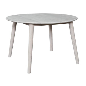 Venus Rundt Spisebord M. Tillægsplader - Hvidolieret Egetræ Ø120-170-220 cm