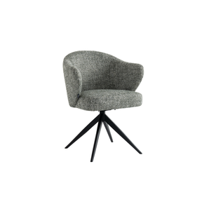 Verdal Spisebordsstol i Grøn Bouclé m. sorte metal ben