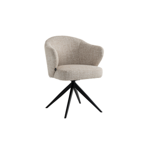 Verdal Spisebordsstol i Beige Bouclé m. sorte metal ben