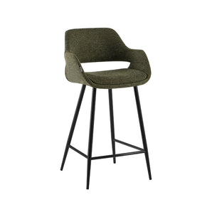 Luis Barstol - Grøn med sorte metalben