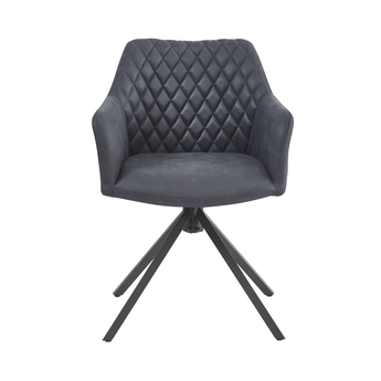 Pau Spisebordsstol med drejefunktion - Sort Microfibre - Hofstra & Wagner