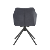 Pau Spisebordsstol med drejefunktion - Sort Microfibre - Hofstra & Wagner