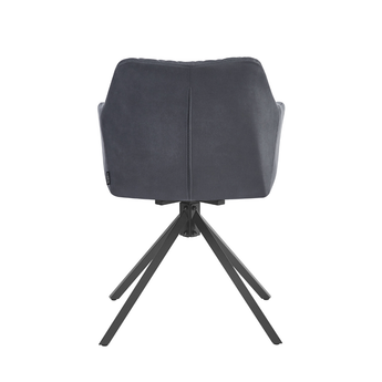 Pau Spisebordsstol med drejefunktion - Sort Microfibre - Hofstra & Wagner