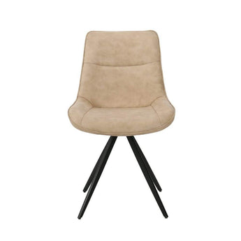 Elin spisebordsstol Beige Microfiber med drejefunktion - Hofstra & Wagner