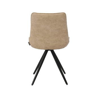 Elin spisebordsstol Beige Microfiber med drejefunktion - Hofstra & Wagner