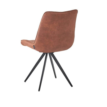 Elin spisebordsstol i Cognac Microfiber med drejefunktion - Hofstra & Wagner