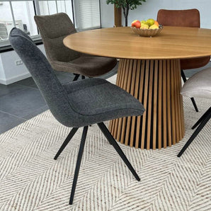 Elin spisebordsstol i Grå stof med drejefunktion - Hofstra & Wagner