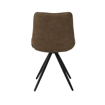 Elin spisebordsstol i Grå/brun microfiber med drejefunktion - Hofstra & Wagner