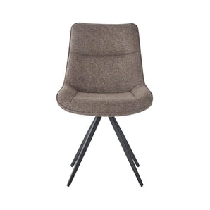 Elin spisebordsstol i Grå/brun stof med drejefunktion - Hofstra & Wagner