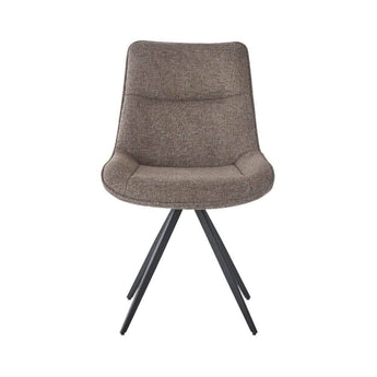 Elin spisebordsstol i Grå/brun stof med drejefunktion - Hofstra & Wagner