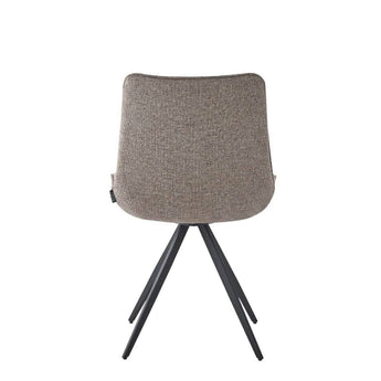 Elin spisebordsstol i Grå/brun stof med drejefunktion - Hofstra & Wagner