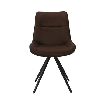 Elin spisebordsstol i Mørke brun Microfiber med drejefunktion - Hofstra & Wagner
