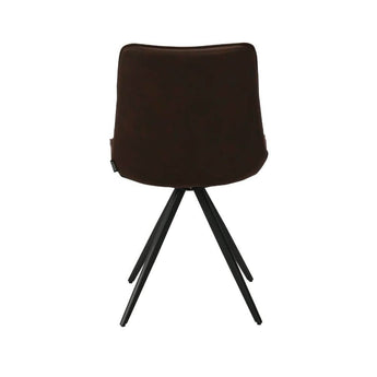 Elin spisebordsstol i Mørke brun Microfiber med drejefunktion - Hofstra & Wagner