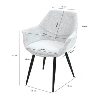 Luis Spisebordsstol - Boucle - Hofstra & Wagner