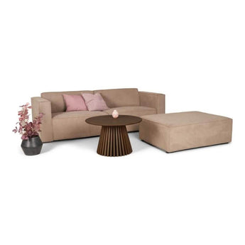 Måne Lamel Sofabord - Smoked Eg Ø78 cm - Hofstra & Wagner