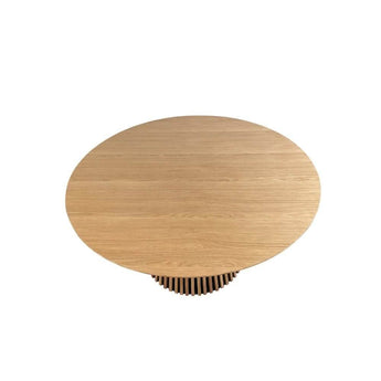 Måne Lamel Spisebord - Natur Eg Ø140 cm - Hofstra & Wagner