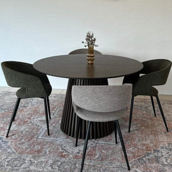 Måne Lamel Spisebord - Smoked Eg Ø120 cm - Hofstra & Wagner