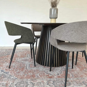 Måne Lamel Spisebord - Smoked Eg Ø120 cm - Hofstra & Wagner