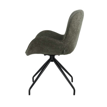 Matti spisebordsstol i Grøn stof m. drejefunktion - Hofstra & Wagner