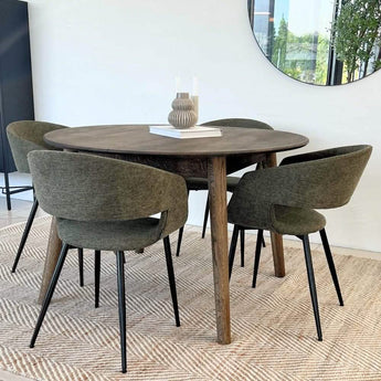 Nilo Spisebordsstol - Mørkegrøn Stof - Hofstra & Wagner