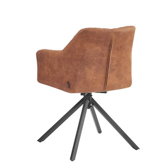 Pau Spisebordsstol med drejefunktion - Cognac microfibre - Hofstra & Wagner