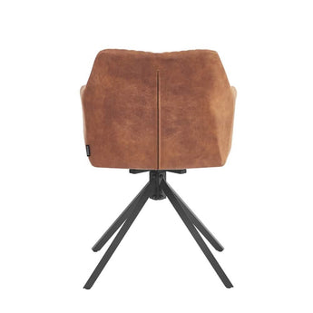 Pau Spisebordsstol med drejefunktion - Cognac microfibre - Hofstra & Wagner