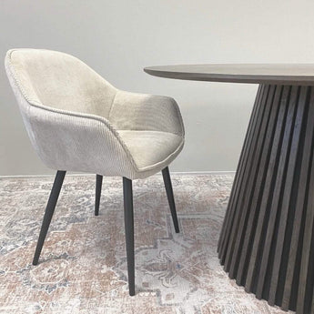 Pilo Spisebordsstol - Beige Fløjl - Hofstra & Wagner